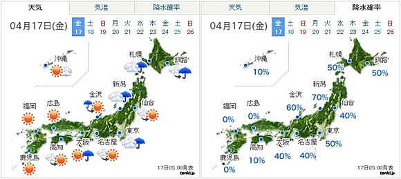 東日本　突然の雷雨、ひょうに注意(日直予報士) - 日本気象協会 tenki.jp